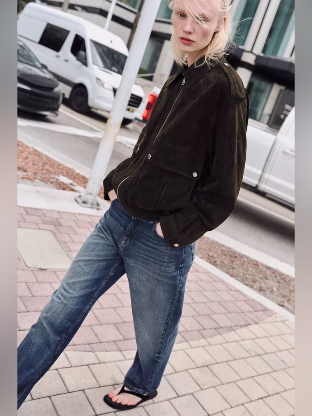NWT Zara 100% SUEDE LEATHER JACKET